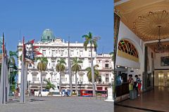 33 Cuba - Havana Centro - Hotel Inglaterra across Parque Central with Jose Marti statue - Hotel Inglaterra lobby.jpg